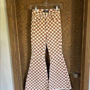 Checkered‎ Flare Pants